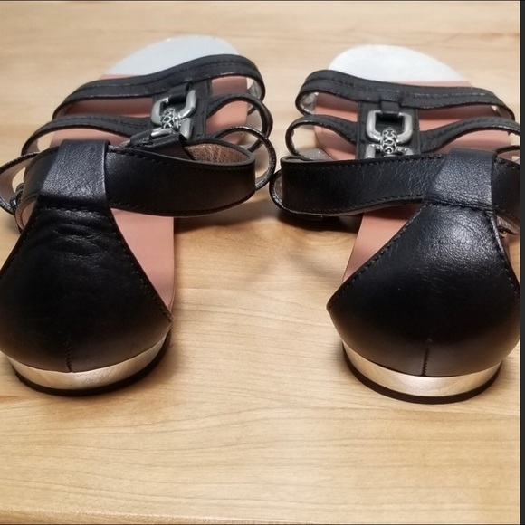 Authentic Coach Tesa Gladiator Style Leather Sandals w Silver Hardware Size 10 - Picture 4 of 16